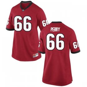 UGA Women's Replica Red Alumni Football Jersey - #66 Dalton Perry 7849612