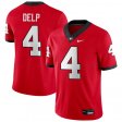 UGA Bulldogs Men Game Red Official Football Jersey - #4 Oscar Delp 2019786