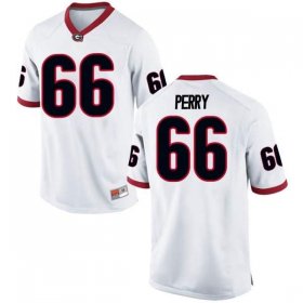 UGA Men's Game White Alumni Football Jersey - #66 Dalton Perry 1190955