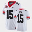 UGA Bulldogs Men 1980 National Champions 40th Anniversary White Official Football Jersey - #15 Carson Beck 9404439