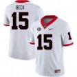 UGA Bulldogs Men Game White Alumni Football Jersey - #15 Carson Beck 5892347