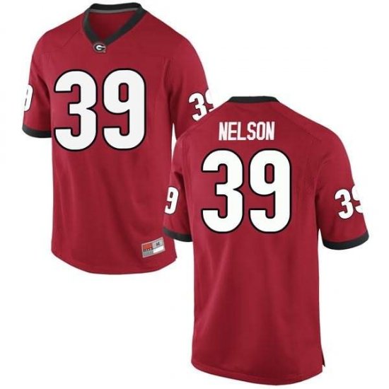 UGA Men\'s Game Red Alumni Football Jersey - #39 Hugh Nelson 7196290