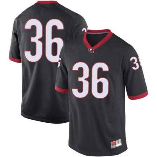 UGA Men\'s Game Black Alumni Football Jersey - #36 Latavious Brini 2447445