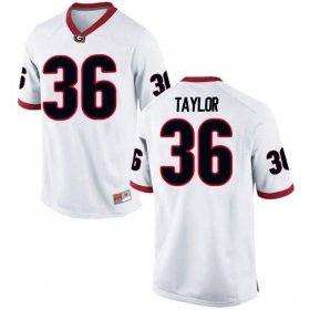 UGA Men's Game White Alumni Football Jersey - #36 Latavious Brini 9346366