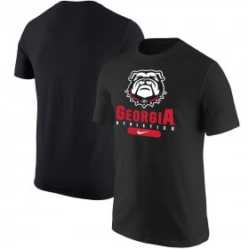 UGA Men's Athletics Stack Black Alumni Football T-Shirt - 1101519