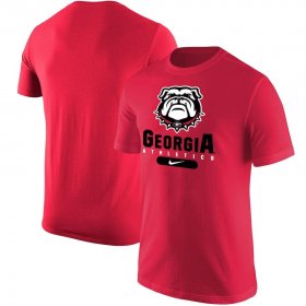 UGA Men's Athletics Stack Red Alumni Football T-Shirt - 3253343