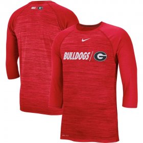 UGA Men's Baseball Performance Legend Raglan 3/4-Sleeve Red Alumni Football T-Shirt - 2618624