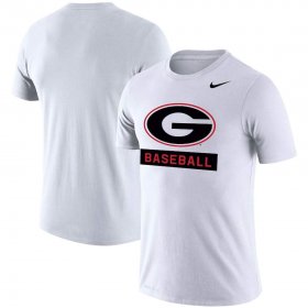 UGA Men's Baseball Stack Legend Performance Logo White Alumni Football T-Shirt - 2522408