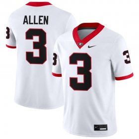 UGA Bulldogs Men Game White Official Football Jersey - #3 CJ Allen 6411127