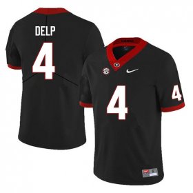 UGA Bulldogs Men Game Black Alumni Football Jersey - #4 Oscar Delp 7446713