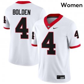 UGA Bulldogs Women Game White Alumni Football Jersey - #4 KJ Bolden 2177884