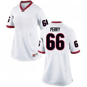 UGA Women's Game White Alumni Football Jersey - #66 Dalton Perry 7470221