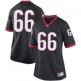 UGA Women's Replica Black Alumni Football Jersey - #66 Dalton Perry 2345316