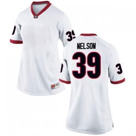 UGA Women's Replica White Alumni Football Jersey - #39 Hugh Nelson 4634376