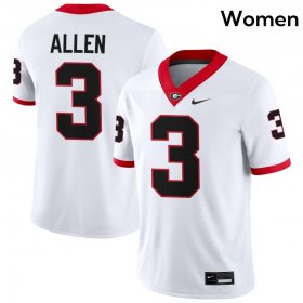 UGA Bulldogs Women Game White Alumni Football Jersey - #3 CJ Allen 2791964