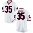 UGA Youth Game White Alumni Football Jersey - #35 Brian Herrien 7234326