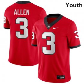 UGA Bulldogs Youth Game Red Alumni Football Jersey - #3 CJ Allen 1204524