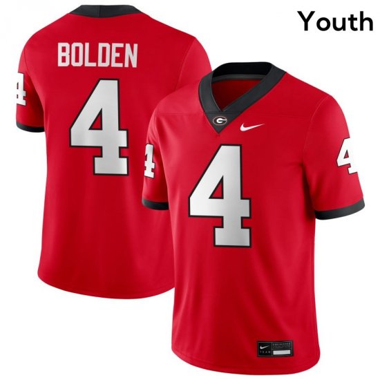 UGA Bulldogs Youth Game Red Alumni Football Jersey - #4 KJ Bolden 3711656