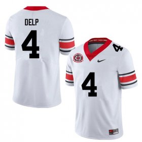 UGA Bulldogs Men 40th Anniversary White Alumni Football Jersey - #4 Oscar Delp 1713669